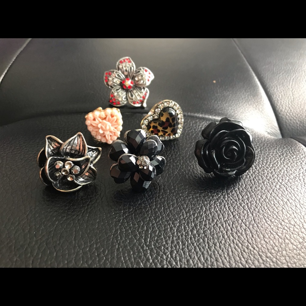 Bundle of 6 Adjustable Rings